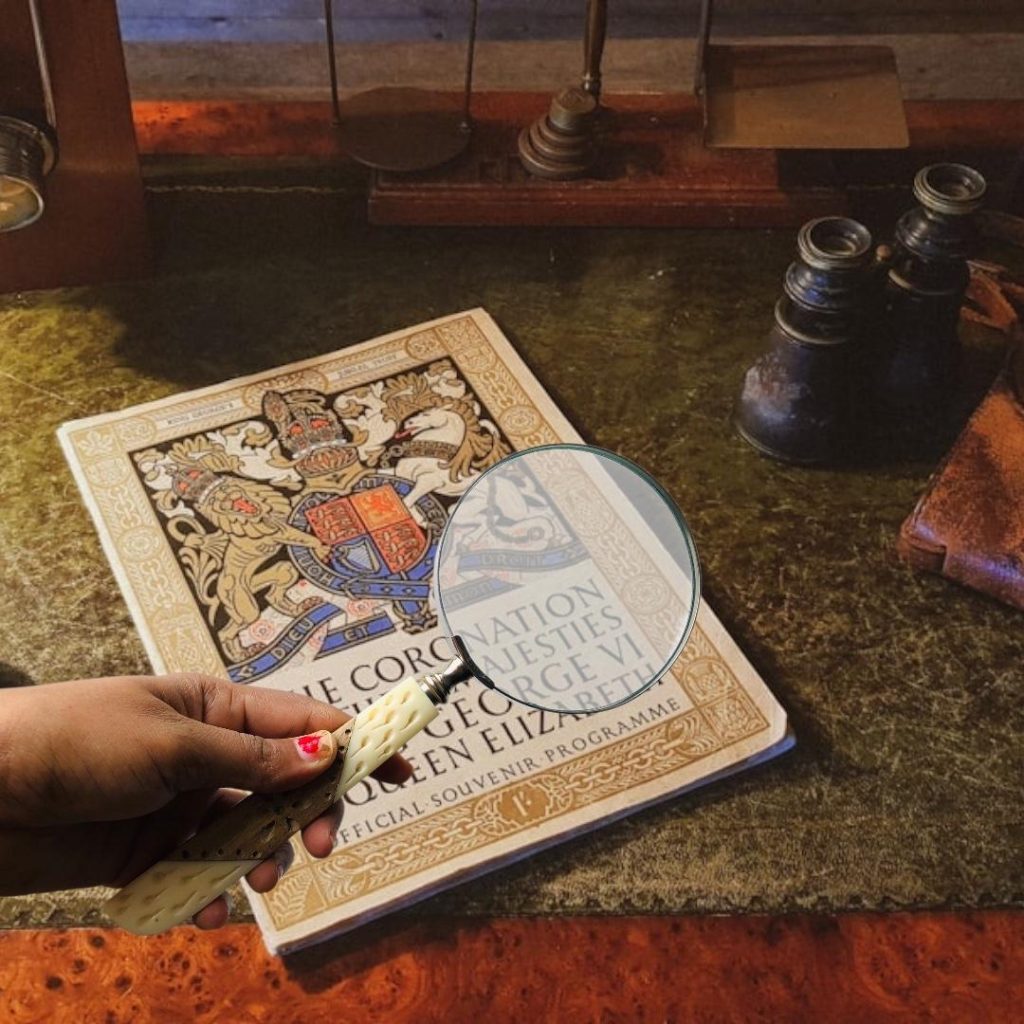 Magnifier Glasses for Book and Newspaper Reading Map Jewelry with Unique bone Handle (white, bone)