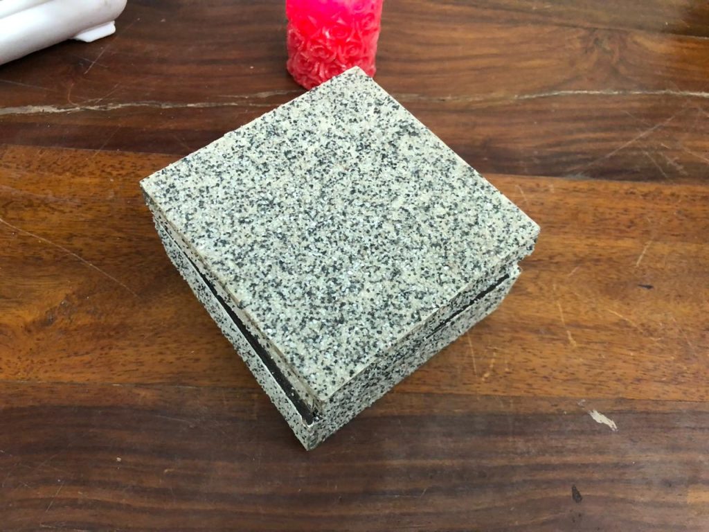 Decorative Storage Jewelry Box 1pcs with Lid, woodne box Inlay, Cream and Beige, Geometric Pattern, Handcrafted Jewelry Organizer